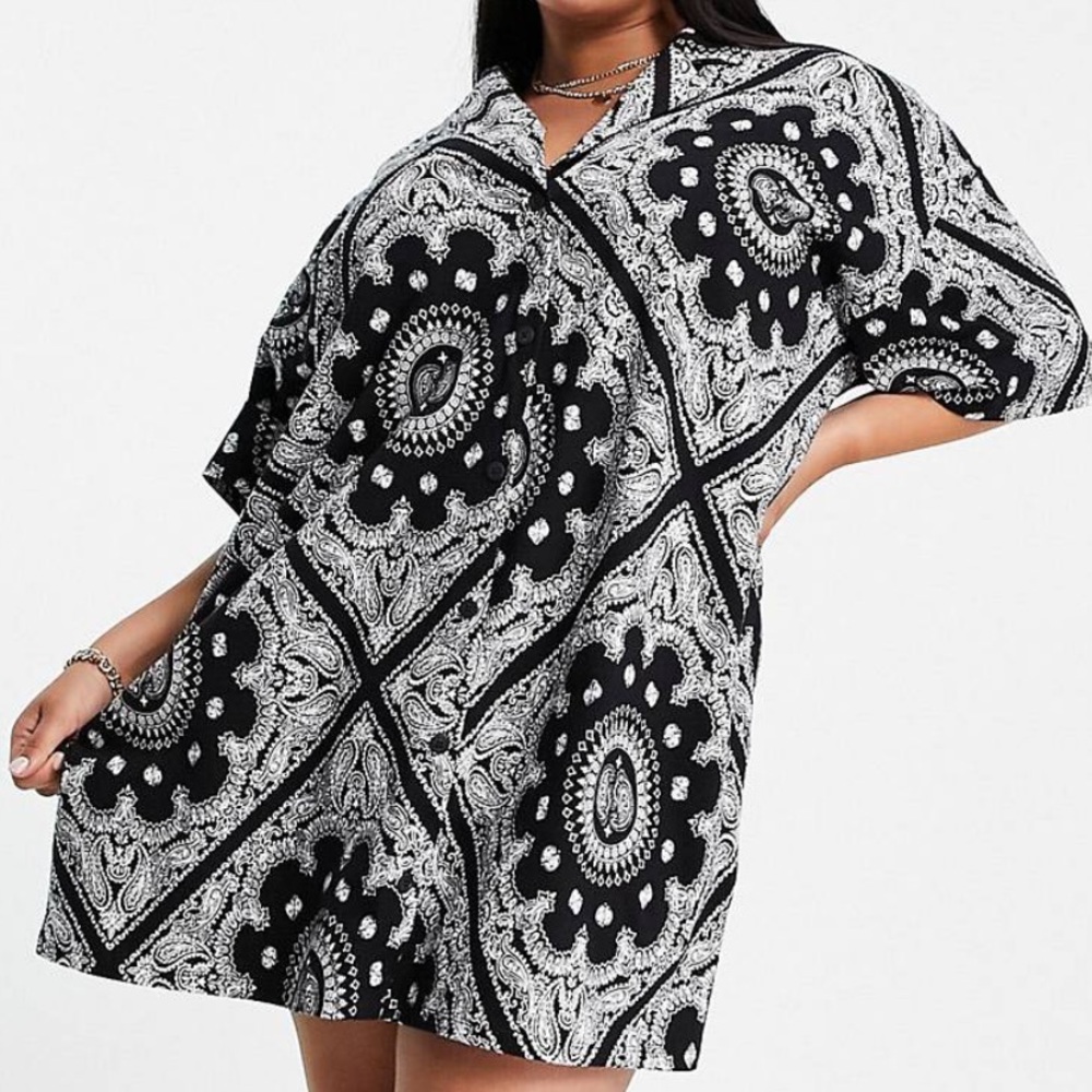 Button down bandana oversized ASOS shirt/dress